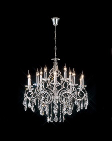 Torino Polished Chrome Crystal Ceiling Lights Diyas Tiered Crystal Fittings